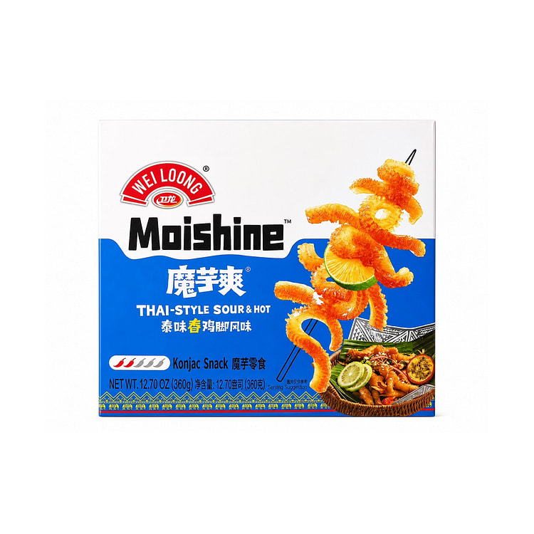 Weilong pounded chicken feet flavor Konjac 360g 1 box