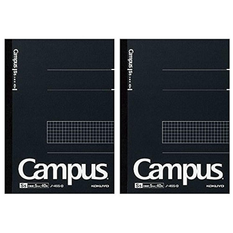 KOKUYO Notebook 5mm Grided B5 40 Sheet Black Cover