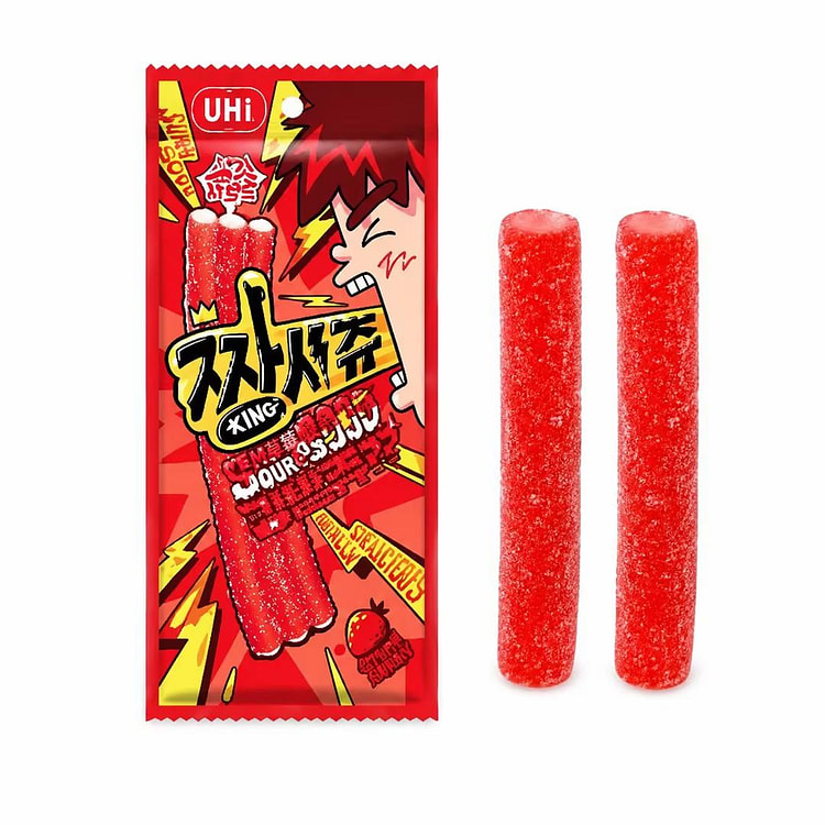 YEM Strawberry Sour Strip Gummy Candy 2pag 1 each