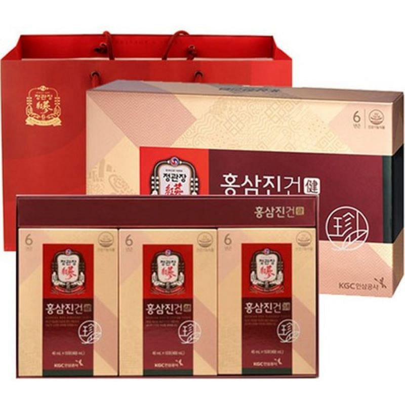 CheongKwanJang Red Ginseng Dry Pouch + Shopping Bag, (40ml, 150 pieces) 1 box