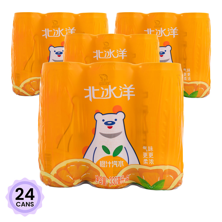 北冰洋 橙汁汽水儿 330 毫升*24 罐