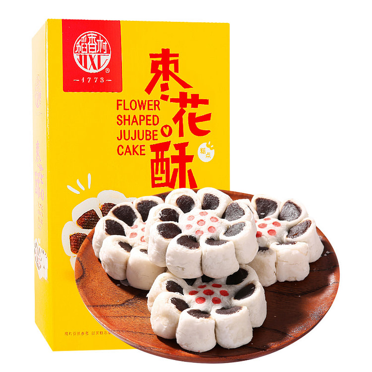 稻香村枣花酥枣泥卷糕点心饼老北京红枣糕零食方酥蛋糕苏州 140g*1盒装