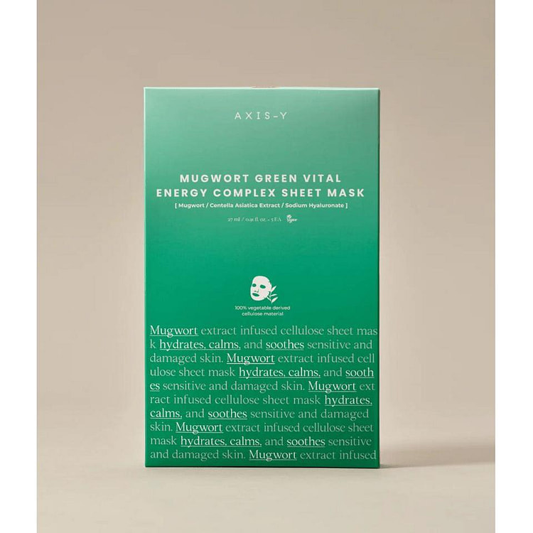 AXIS-Y Mugwort Vital Energy Complex Sheet Mask 5pc 1 each