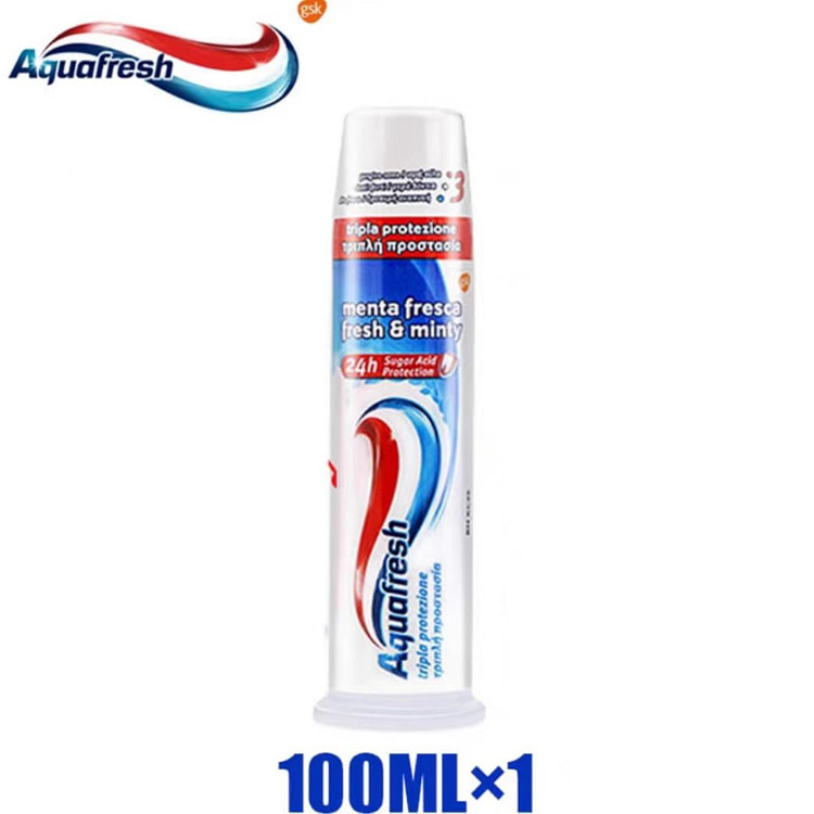 Aquafresh意大利正品三色牙膏清新100ml