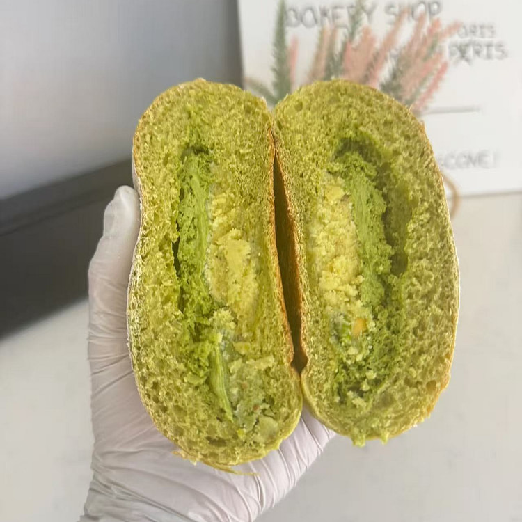 美国手作 抹茶开心果面包