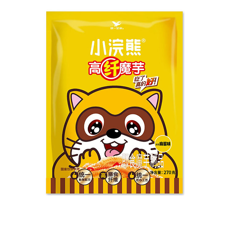 统一小浣熊高纤魔芋麻酱味270g*1包