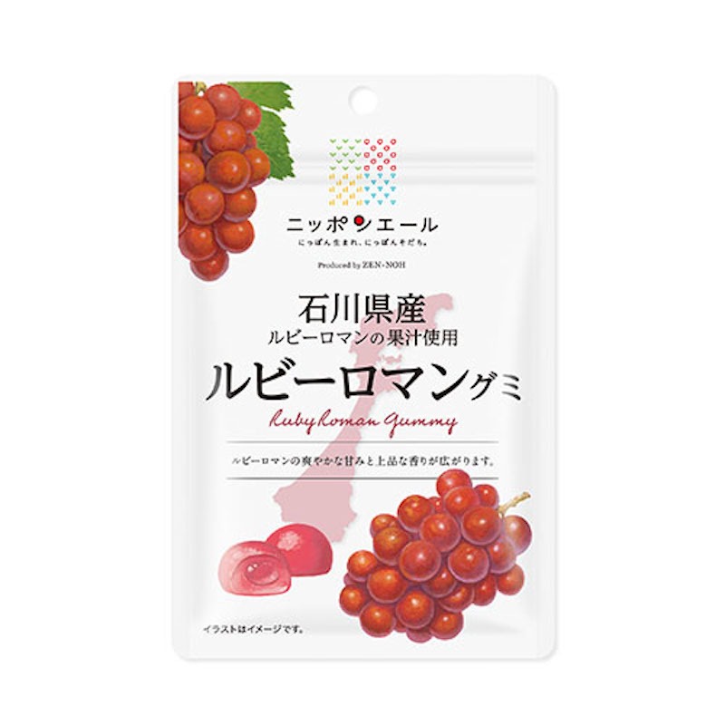 ZEN-NOH Ruby Roman From Ishikawa-Ken Gummy 40g 40 g