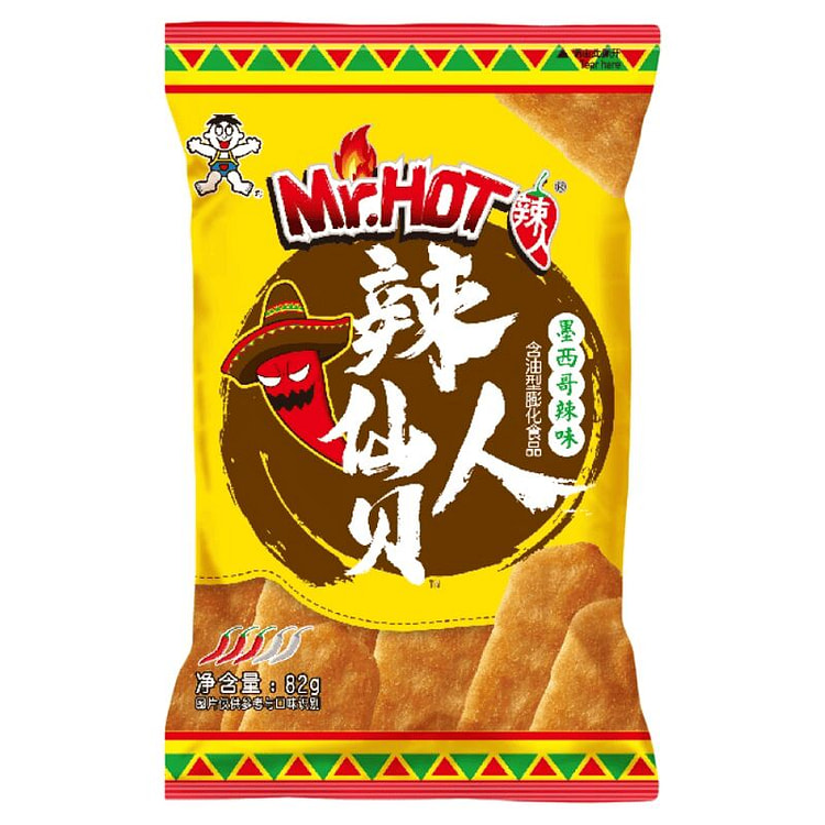 旺旺Mr.HOT辣人仙贝辣味休闲食品办公室零食饼干 82 克