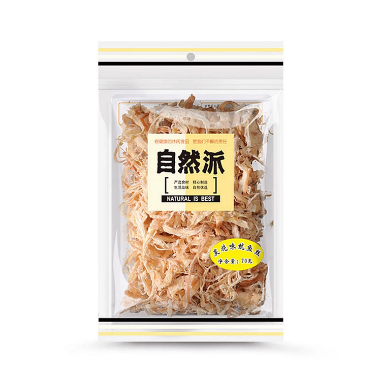 自然派炭烧鱿鱼丝芥末手撕鱿鱼70克*1袋 70 克
