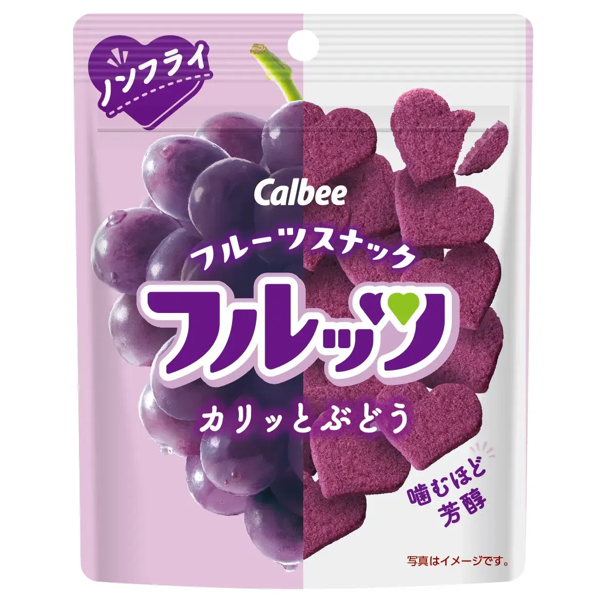 Calbee Crispy Heart Grape Chips 27g 1 each