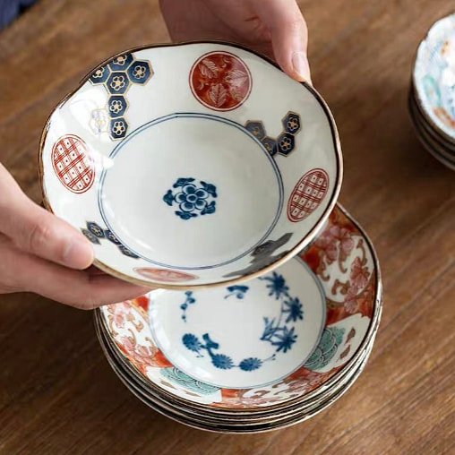 Mino ware Plate 5pcs set M(Gift Box)