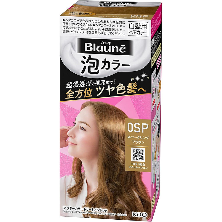 花王 Blaune纯植物泡泡染发清丽棕色 108g 1 份
