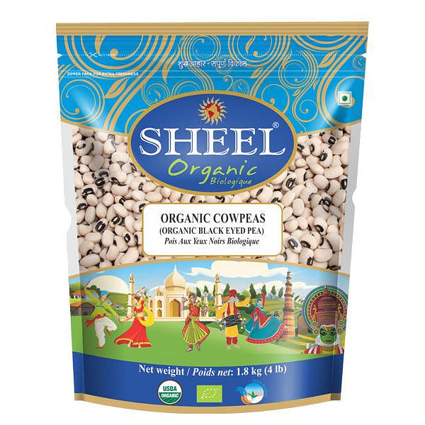 Organic Cowpeas / Black Eyed Peas – 4 Lb (1.8 Kg) 1 each