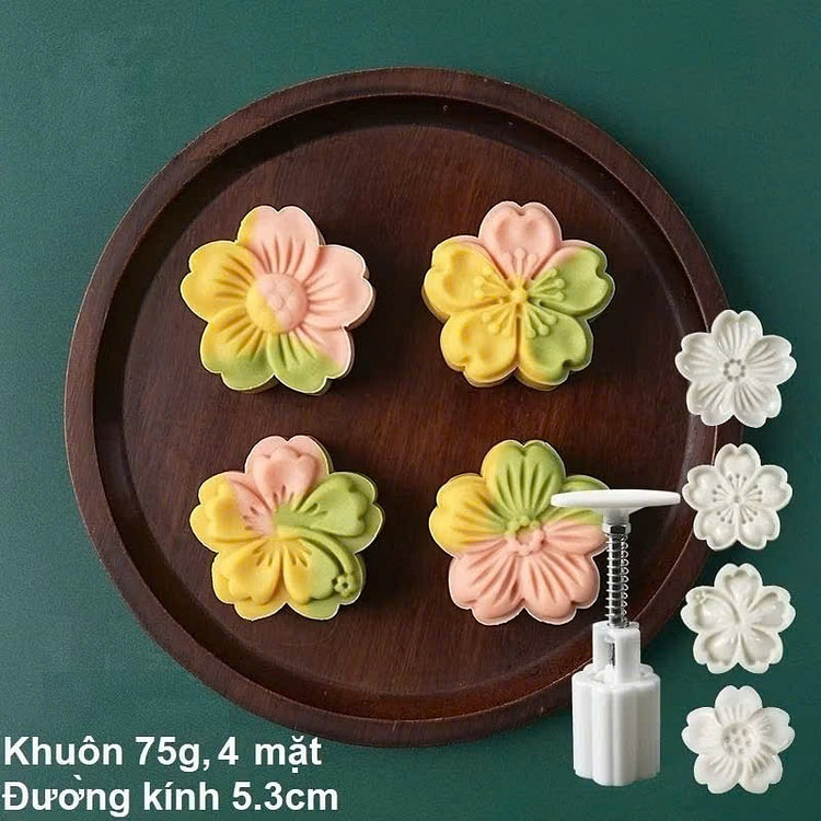 桃花月饼模具 - 50克 (min 5)