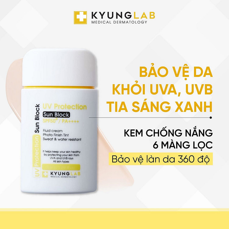 Kyung Lab Kem Chống Nắng Phổ Rộng SPF50+ PA++++ Nâng Tone Dưỡng Trắng Kiềm 
