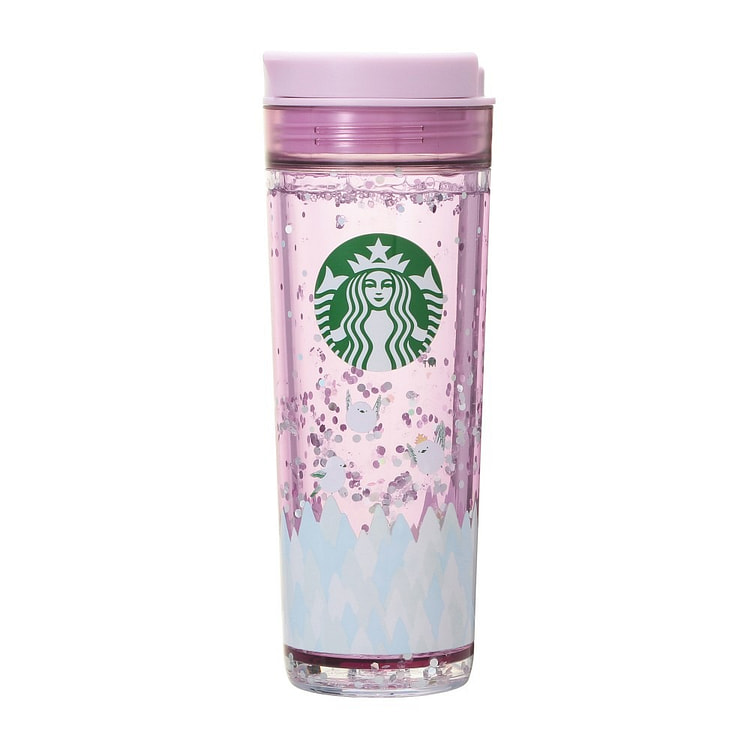 【星巴克】雪景粉色双层随行杯 473ml
