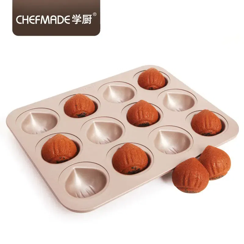學廚 WK9451 香檳金12連杯栗子模 1 个
