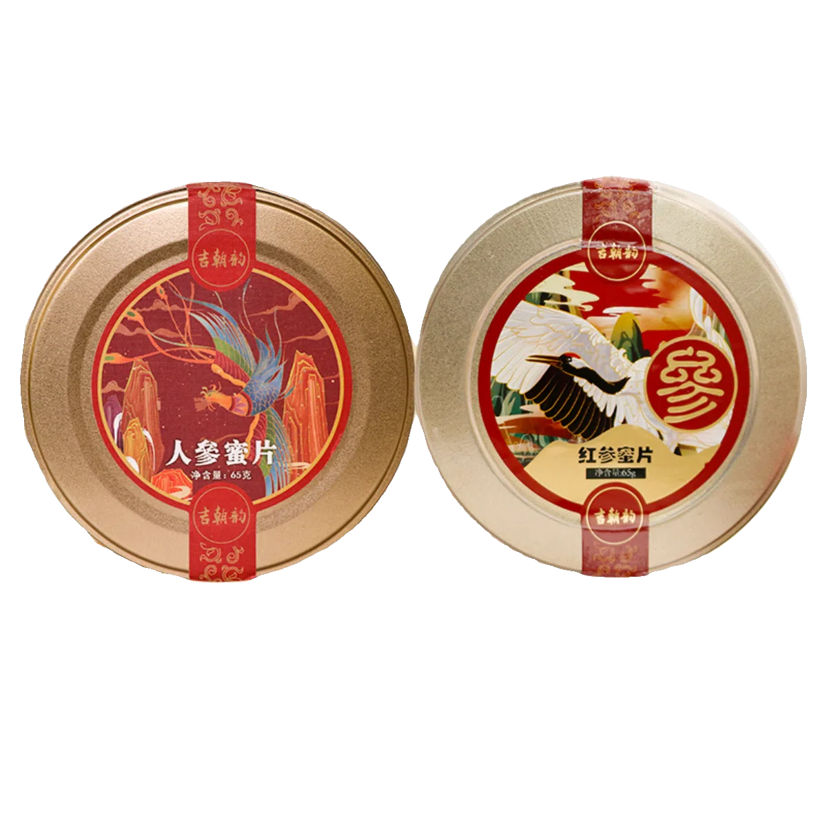 Northeast Sanbao Jilin Specialty Instant Soak Water No Additives Changbai Mountain Honey Red Ginseng Honey Slices 50g*1 box 50 g