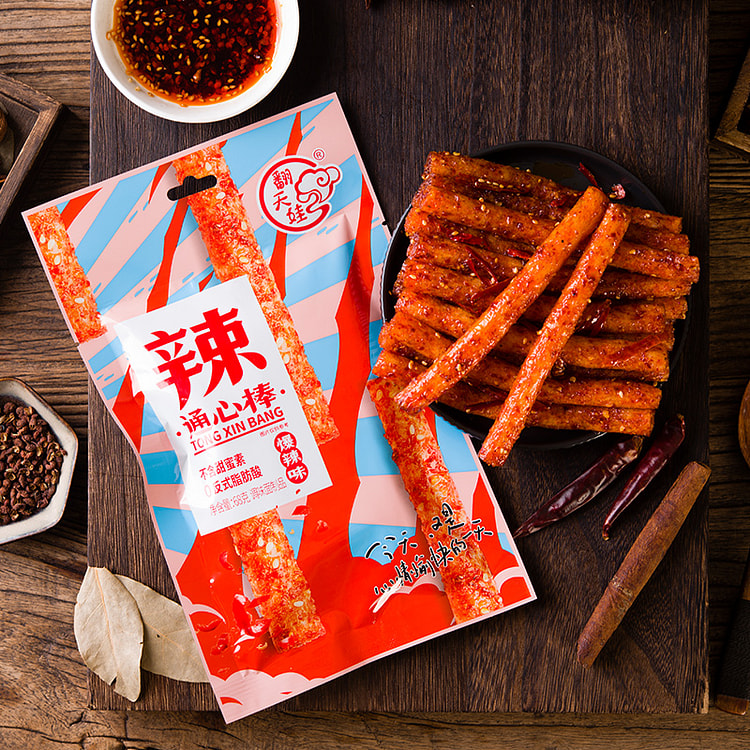 翻天娃通心棒爆辣零食58g*3袋