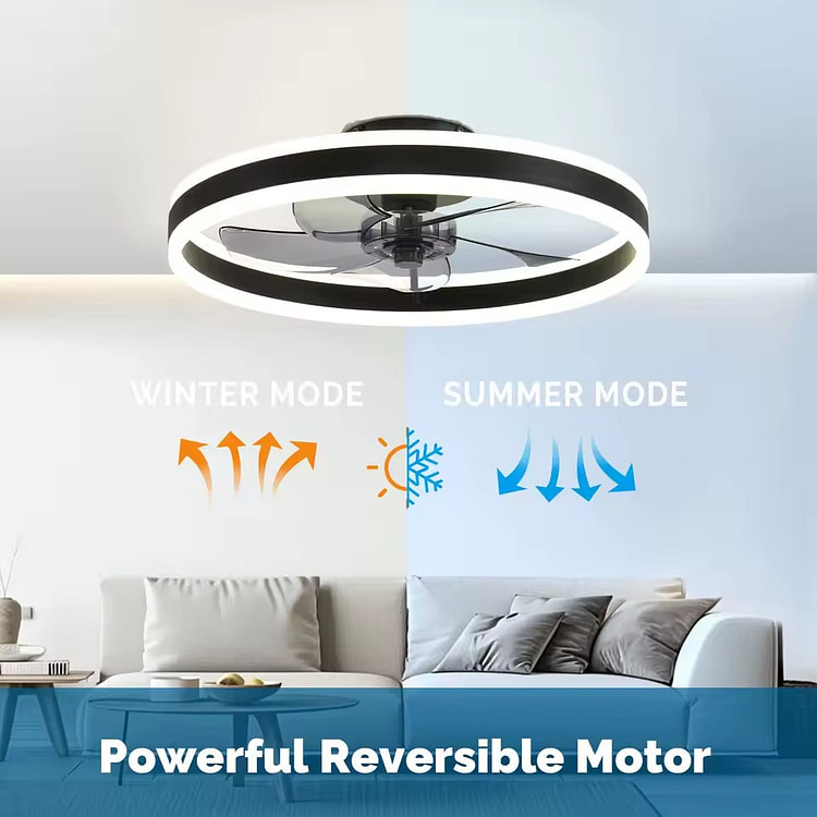 Ceiling Fan with Remote Control Flush Mount Modern 1 box