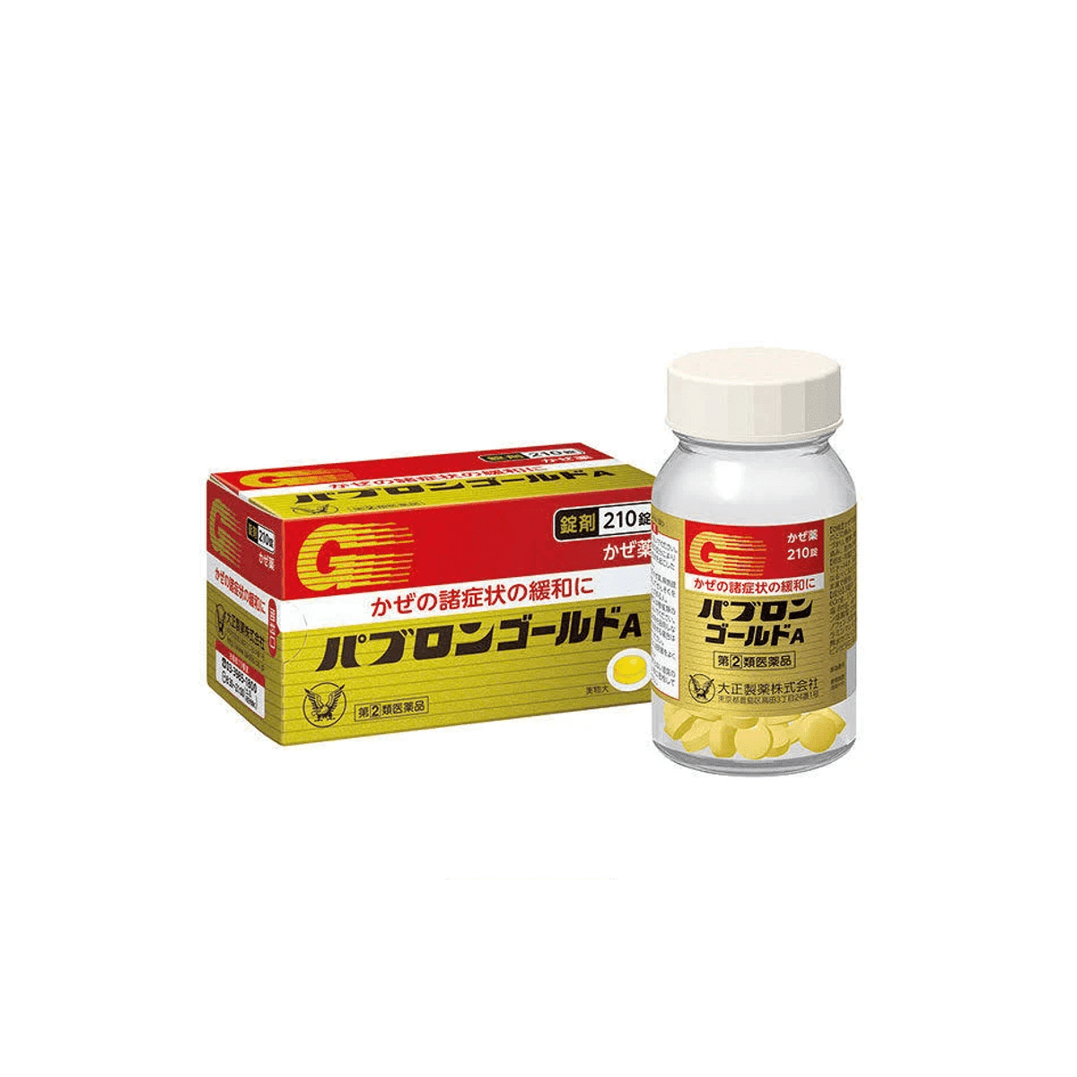 日本 TAISHO 大正制药 成人感冒药 PABRON GOLD A 210粒/ 1 瓶