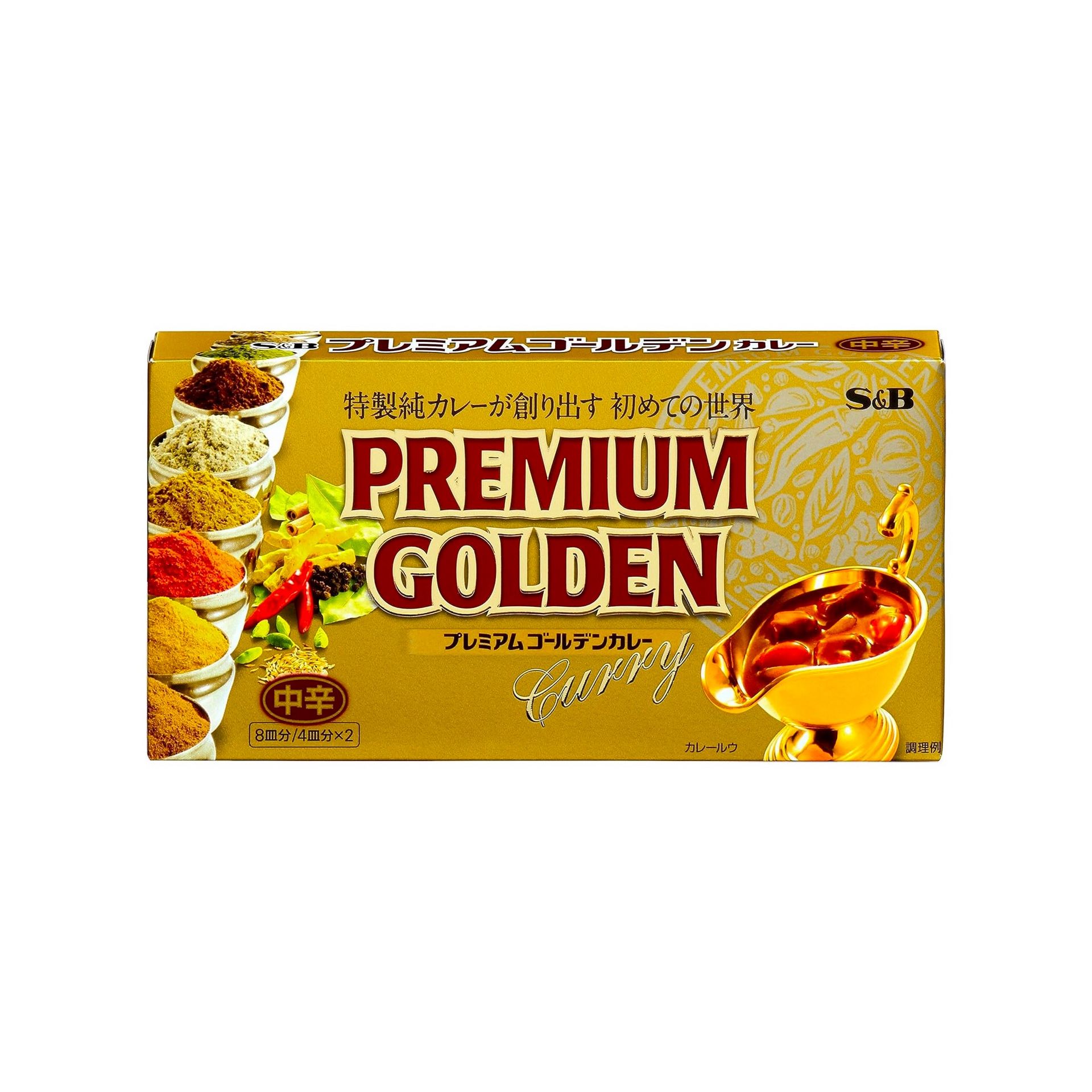 S&B Spice Golden Curry Roux Cubes Mix Premium 160g 1 each