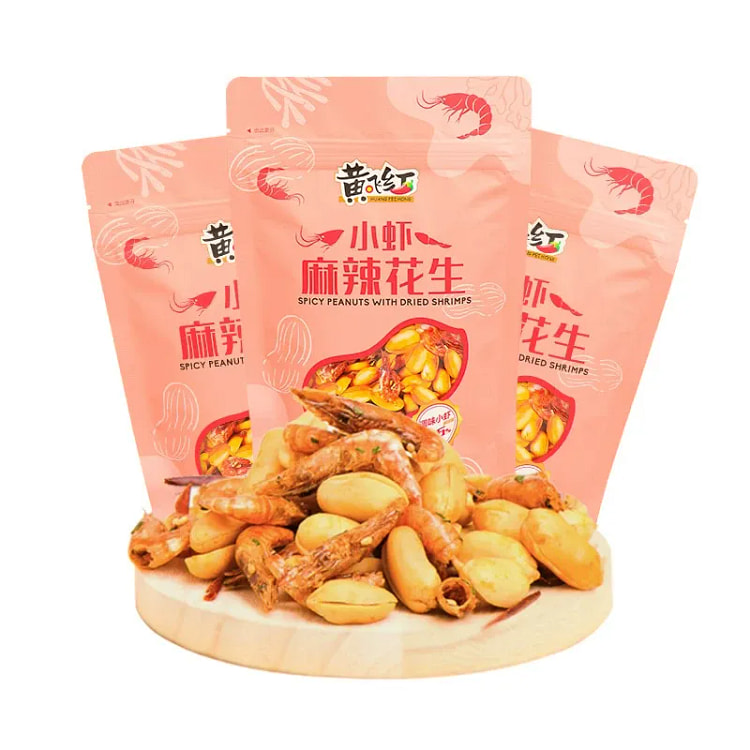 黄飞红小虾花生98g零食下酒菜 98 克