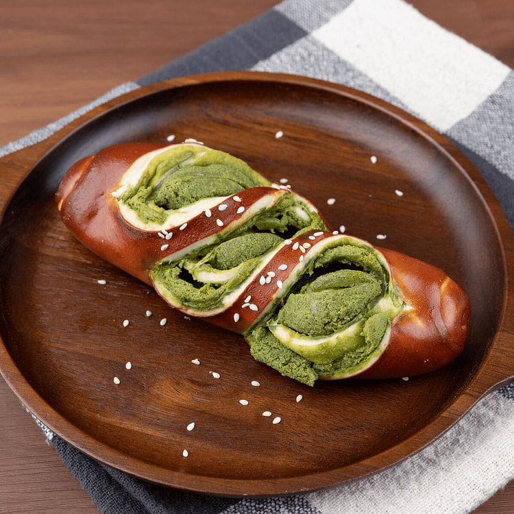 抹茶奶酥碱水面包  1个 1 份