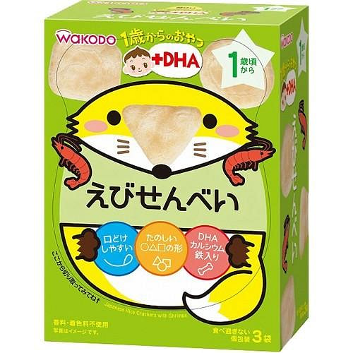 DHA Shrimp Rice Crackers [6g*3 bags] 3 count