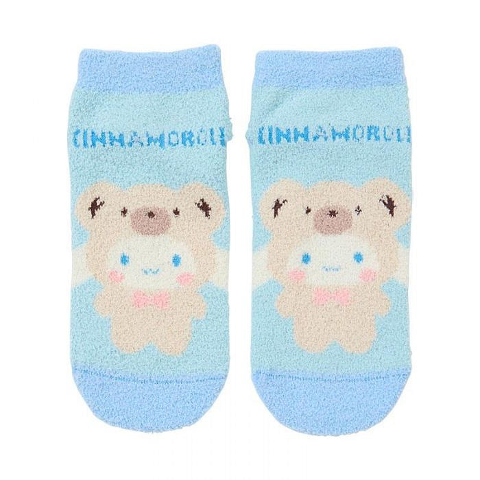 Japan Sanrio 大耳狗 成人保暖毛绒短袜 - 天蓝色/熊装款（23-25cm） 1双