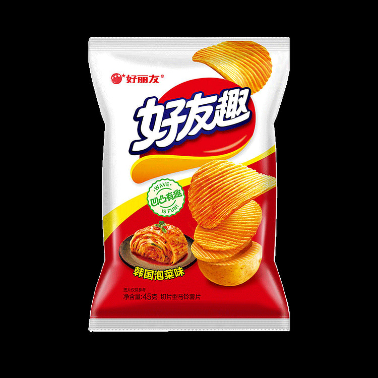 Holi Friendly Potato Chips Korean Kimchi Flavor 45g*1 bag