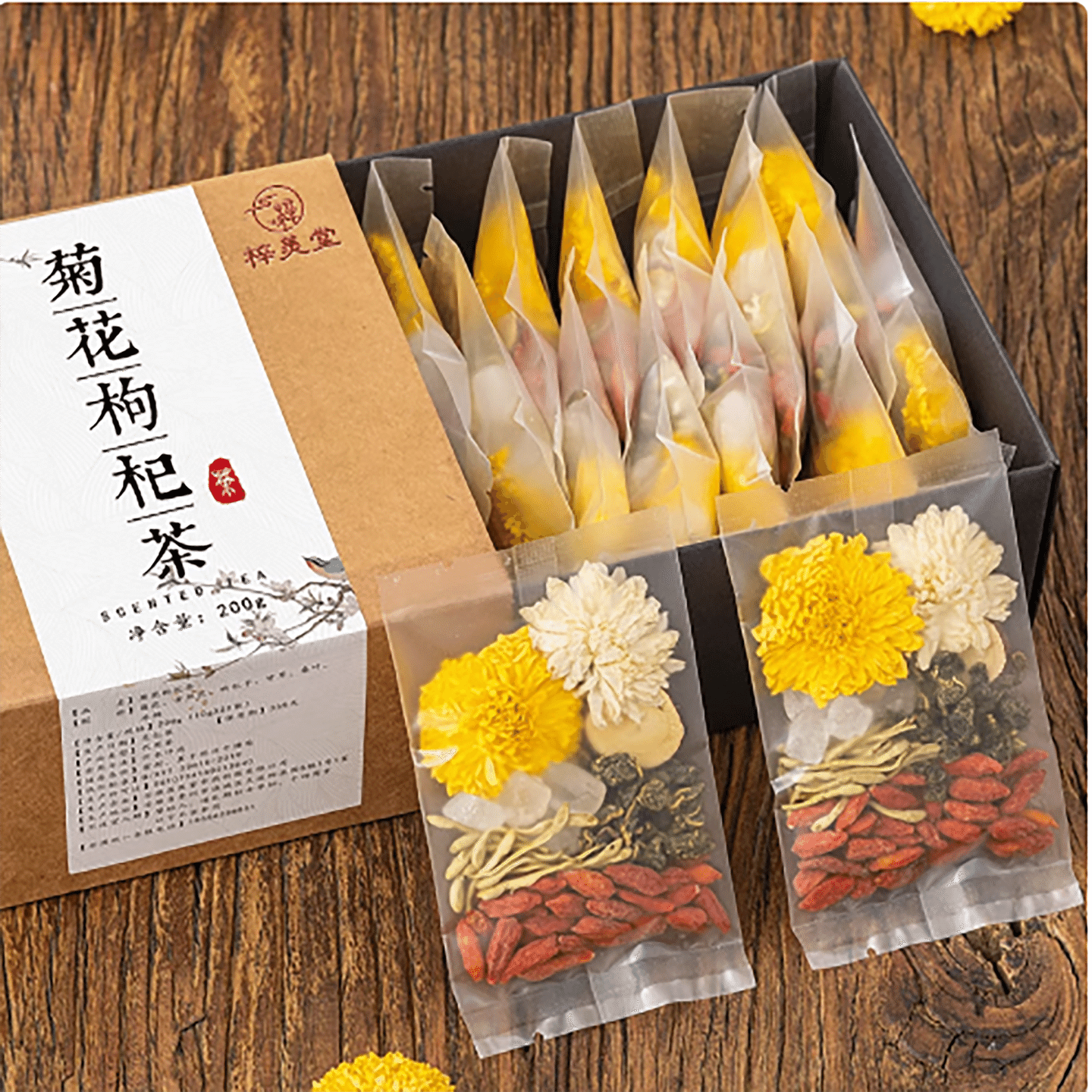 Honeysuckle, Chrysanthemum, Wolfberry, Cassia Seed Tea 200 g