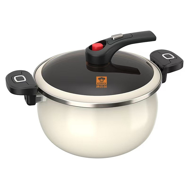 Enameled Micro Pressure rice Cooker 6.5L white