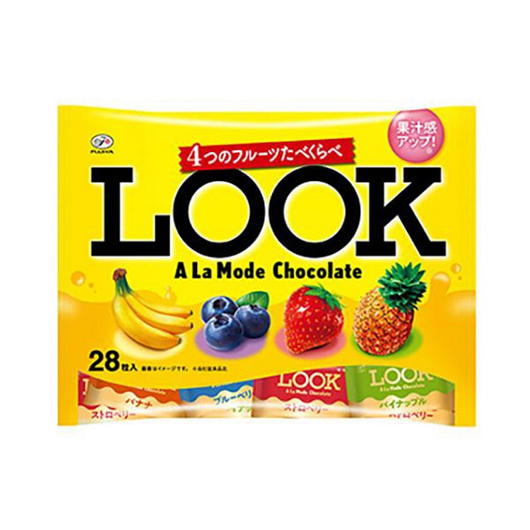 不二家 LOOK巧克力 混合四种水果口味 28粒