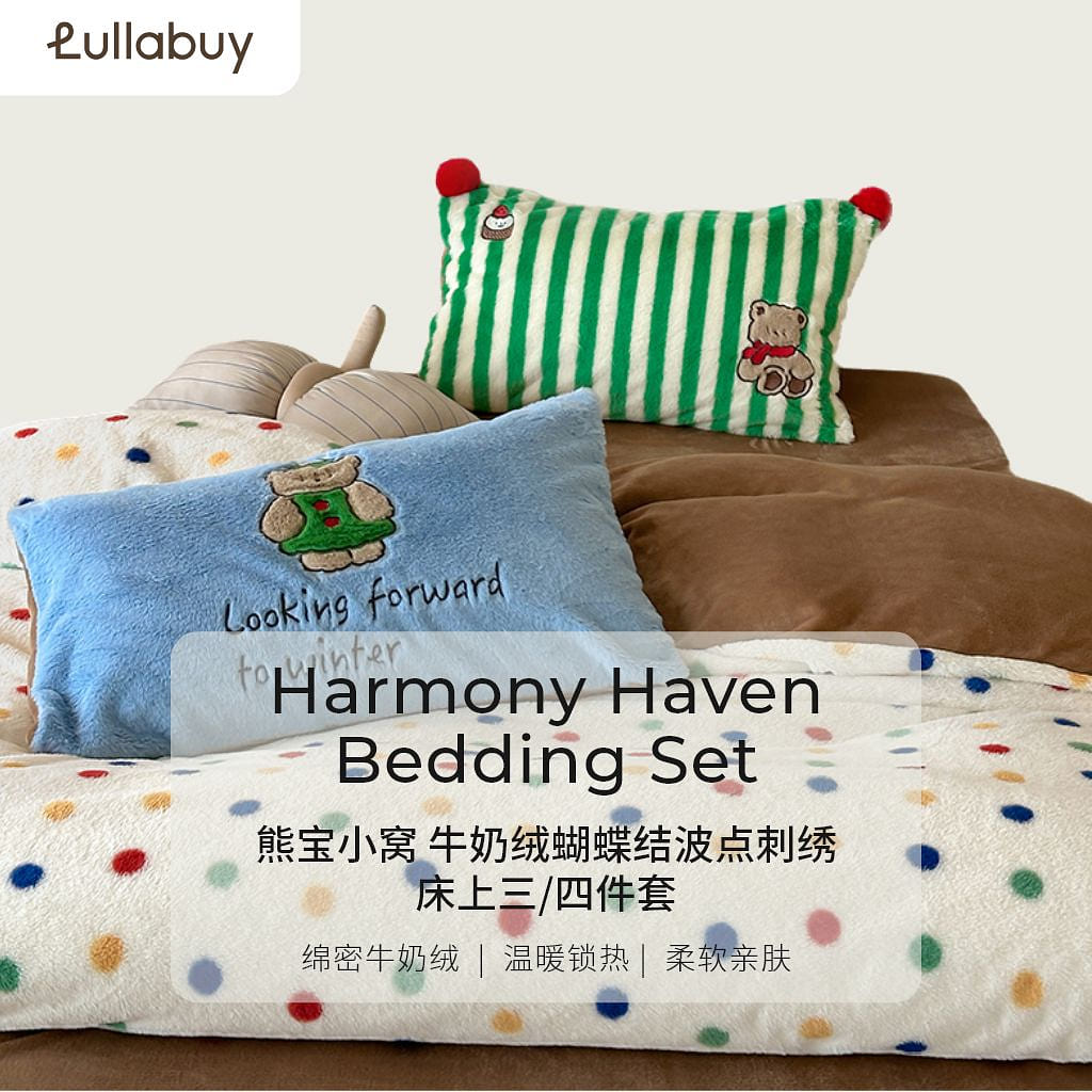 Harmony Haven Bedding Set King Size Dotty Delight 2000 g