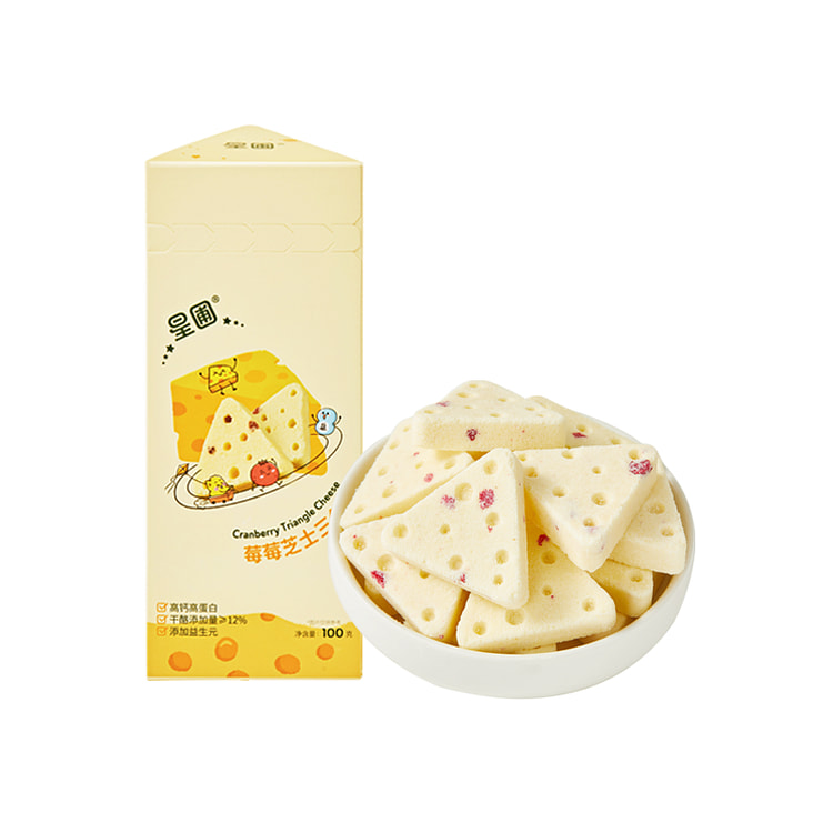 星圃莓莓三角奶酪块蔓越莓芝士高钙100g*1盒