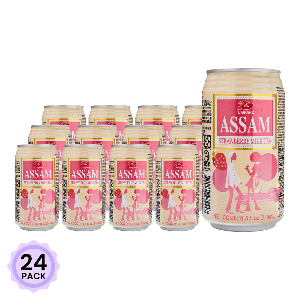 T. Grand Assam Strawberry Milk Tea 340 ml*24 pack