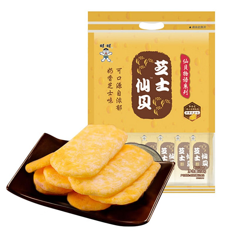 旺旺 仙贝 芝士味 240g 零食膨化休闲食品饼干