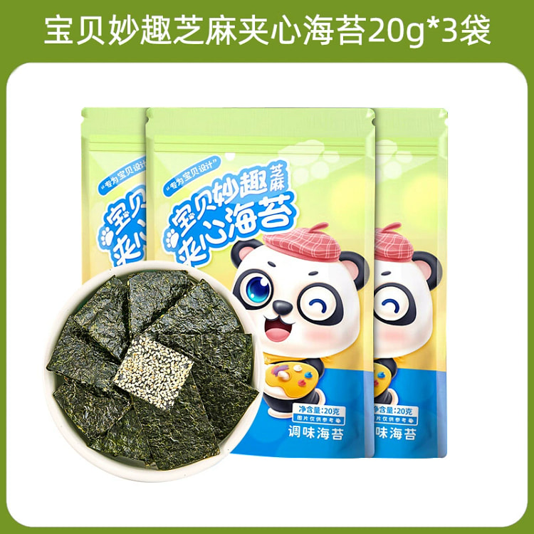 不二宝贝芝麻夹心海苔脆拌饭碎20g*3袋 60 克