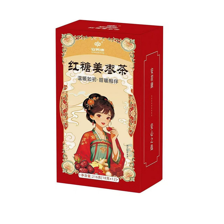 Anruokang Brown Sugar Ginger Date Tea 216g 1 box