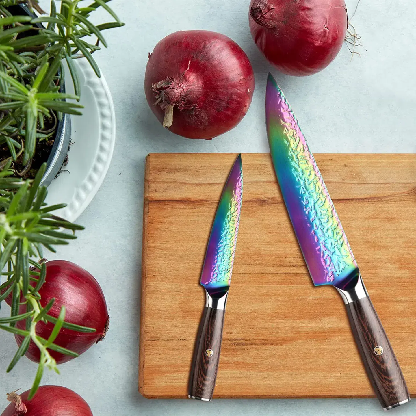 2 Piece High Carbon Stainless Steel Knife Block Set 1 count
