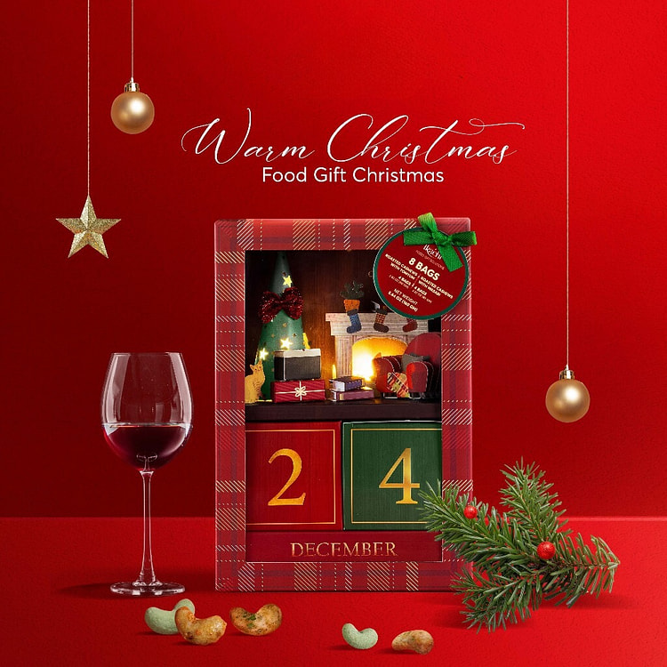 Quà Giáng sinh xanh "Warm Christmas" - Hộp lịch Noel, Quà tặng Noel ý nghĩa