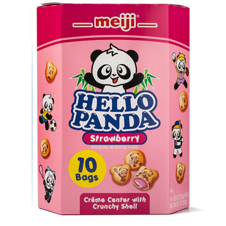 Meiji Hello Panda 饼干 草莓馅 9.1 盎司
