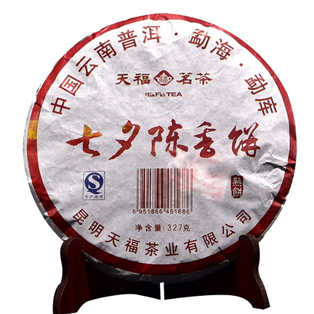 China [Tenfu Tea] Qixi Chenxiang (Pu’er Cooked Cake)(327g/11.5oz) 1 each
