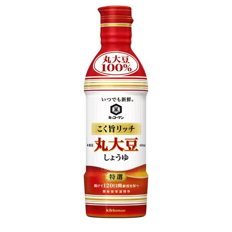 Kikkoman Rich Whole Soybean Soy Sauce 450ml 1 each