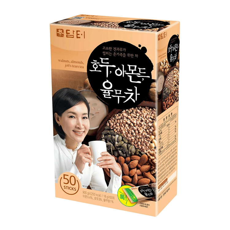 Wang Korea Walnut Almond Adlay Tea 50packs 1 each