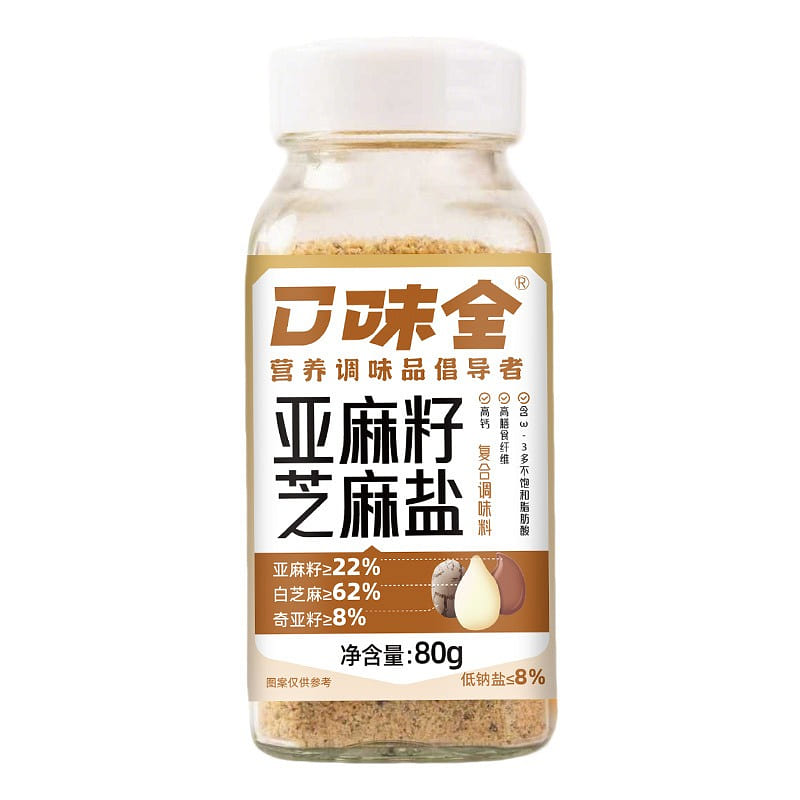 Kouweiquan Flaxseed Sesame Salt 80g 1 bottle