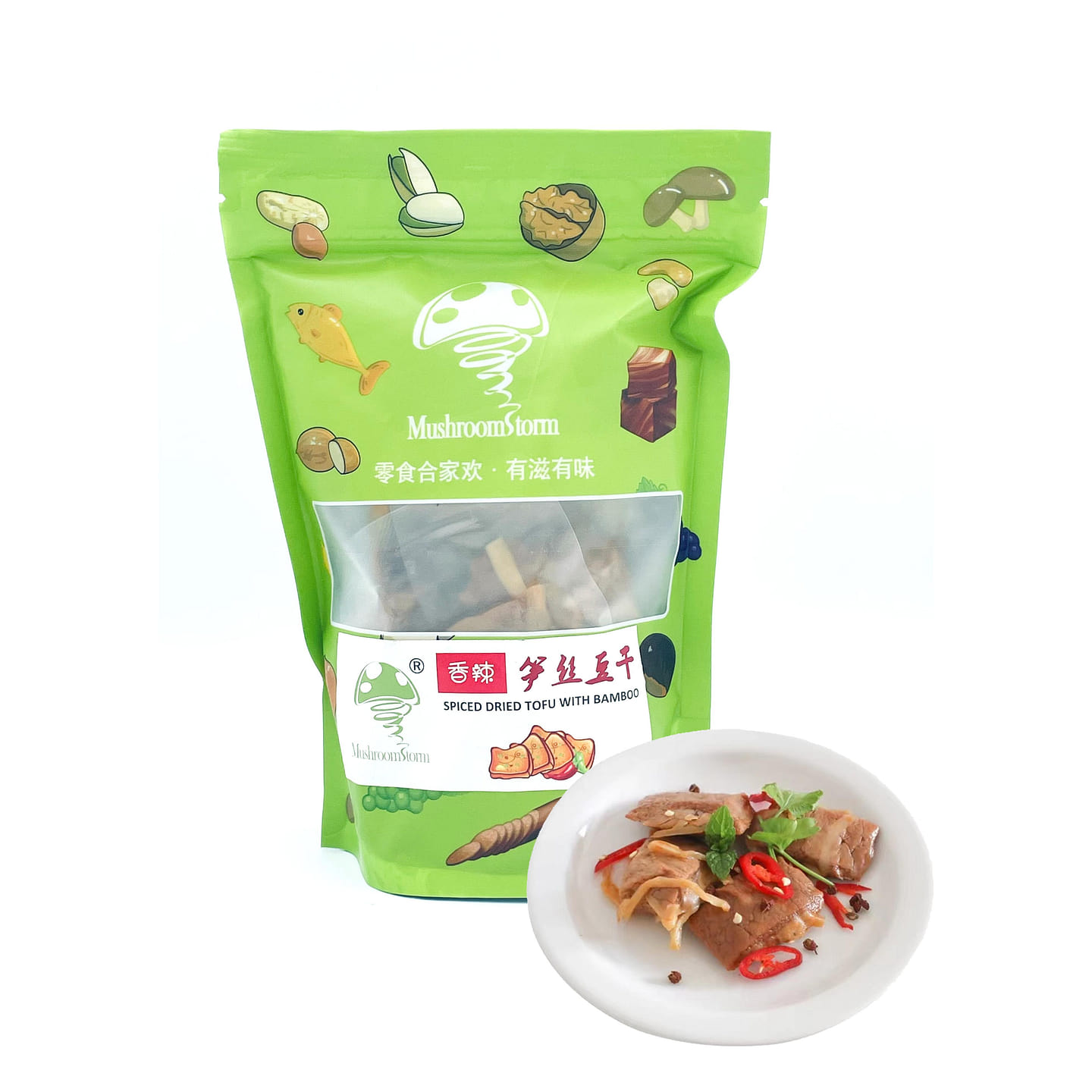 Dried Tofu with Bamboo Shoots (Spicy) Crisp and Refreshing Healthy Snacks 250 g