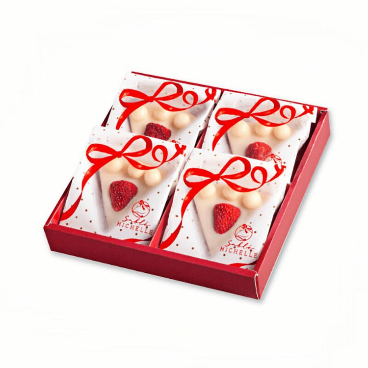 MICHELLE  冻干草莓白巧克力饼干 4枚入 1 盒