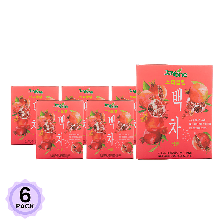 Jayone Sparkling Drink, White Tea & Pomegranate 8.45 fl.oz*4 cans*6 pack